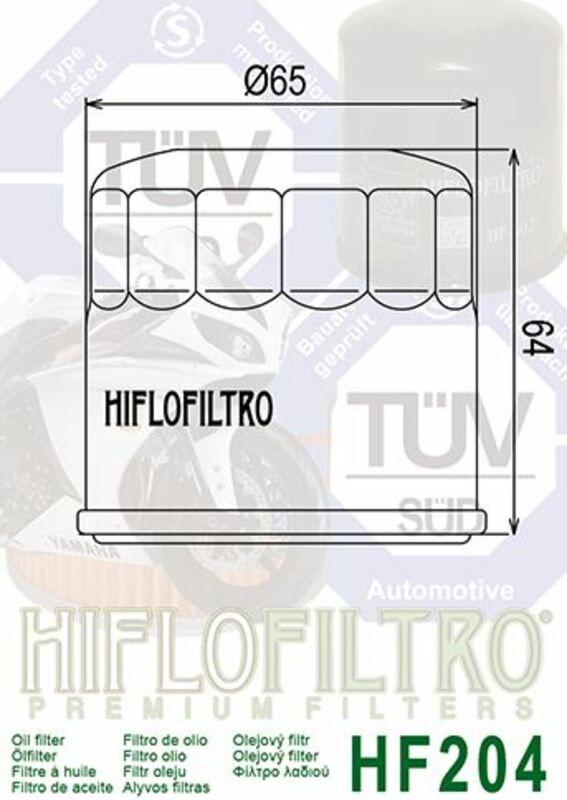 Filtro de aceite HIFLOFILTRO - HF204