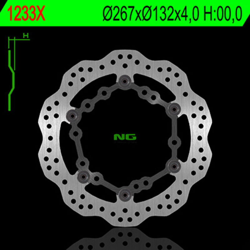 Disco de freno  DELANTERONG BRAKES ondulado flotante