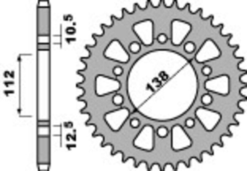 Corona PBR acero C45 estándar 4384 - 520