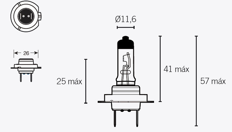 Lámpara V PARTS halógena H7