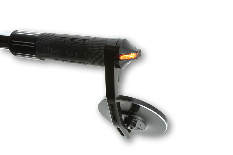 Contrapeso de manillar con intermitente LED HIGHSIDER pro Flight - cristal ahumado - homologado E - Pareja