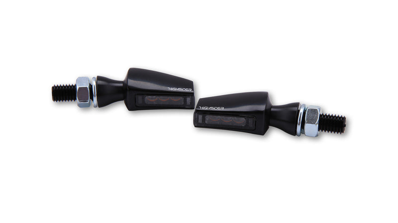 Intermitente LED HIGHSIDER pro Flight - cristal ahumado - homologado E - Pareja