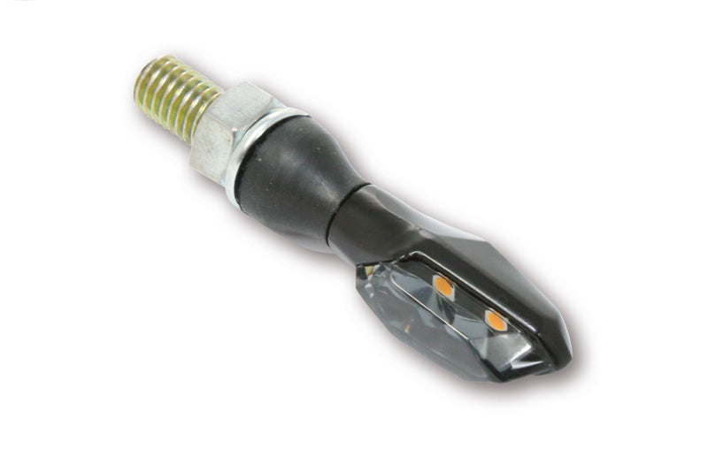 Intermitente LED HIGHSIDER pro Blaze - homologado E - negro/traslúcido - Pareja