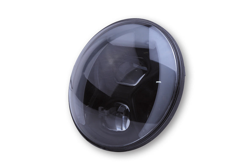 Óptica de faro delantero LED HIGHSIDER pro Type 8 - 7 inch - negro - 1 pieza