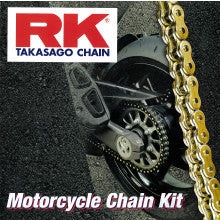 Kit de arrastre estándar RK 520 XRE Abierta con Remache hueco azul