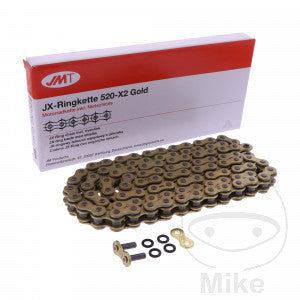JMT X-Ring abierta con remache 520X2 dorado 118