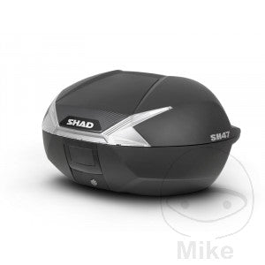 Baúl negro 47L Shad SH47 con parrilla