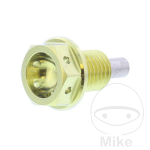 Tornillo magnético de drenaje de aceite JMP Bolt M12X1.5 mm 15 mm titan dorado