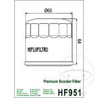 Filtro de aceite Scooter Hiflo Scooter