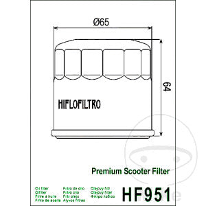 Filtro de aceite Scooter Hiflo Scooter
