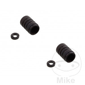 Tapon de válvula 2 piezas alu negro