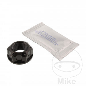 Tuerca de eje M18 x 1.5 mm inox V4A negro