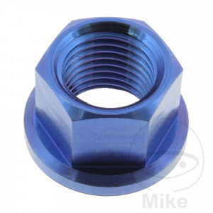 Tuerca para corona JMP Bolt M12 x 1.25 mm titan azul