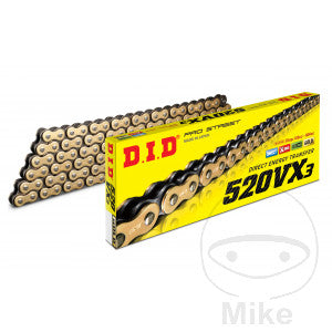 DID X-Ring G&B 520VX3/118 Cadena abierta con enganche remache