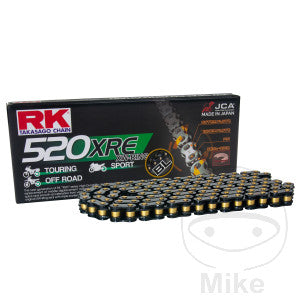 RK XW-Ring negra 520XRE/118 Cadena abierta con enganche remache
