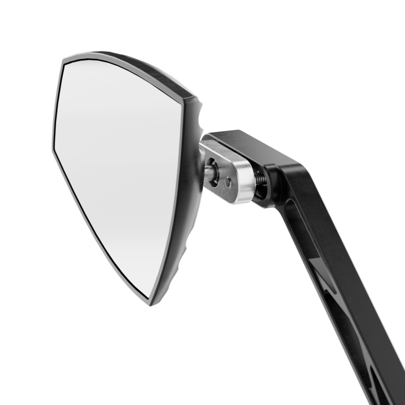 Retrovisor de manillar HIGHSIDER pro Wave - negro/plata
