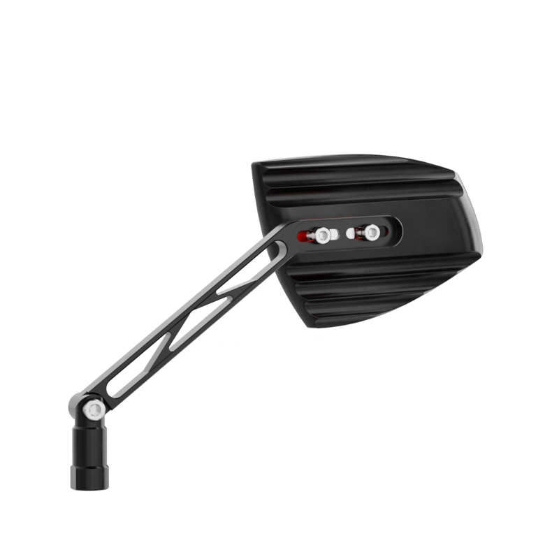 Retrovisor de manillar HIGHSIDER pro Wave - negro/rojo