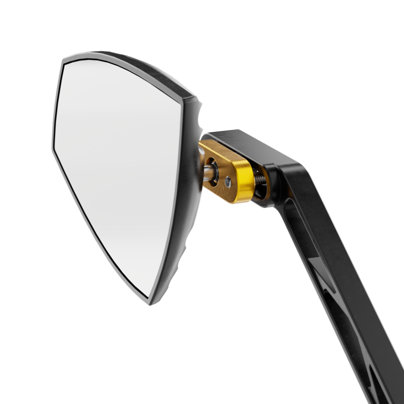 Retrovisor de manillar HIGHSIDER pro Wave - negro/oro