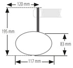 Retrovisor contrapeso de manillar HIGHSIDER pro Victory-Rim - con intermitentes LED y luz de posición - negro - 1 pieza
