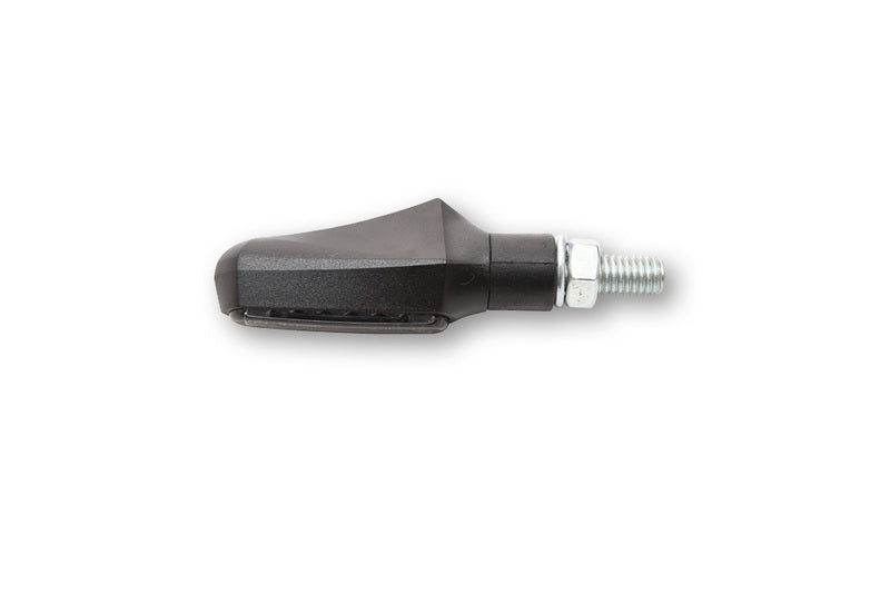 Piloto trasero/intermitente LED HIGHSIDER smart Shorty Fin 3in1 - cristal ahumado - homologado E - Pareja