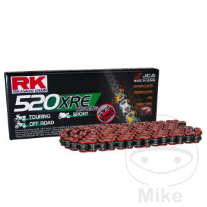 RK XW-Ring roja 520XRE/118 Cadena abierta con enganche remache