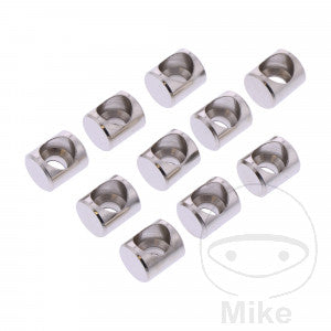 Acoplamiento prisionero para soldar JMP L: 8 mm Agujero: 6.4 mm 10 piezas
